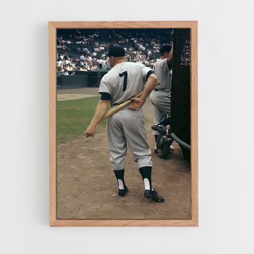 Poster Mickey mantle frappe – affiche Baseball (vue 4)